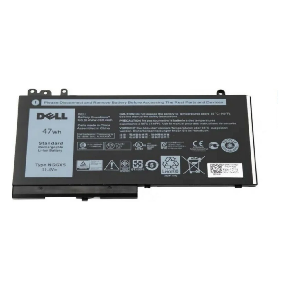 Акумулятор до ноутбука Dell Latitude E5270 NGGX5, 47Wh (4130mAh), 3cell, 11.4V, Li-ion (A47527)