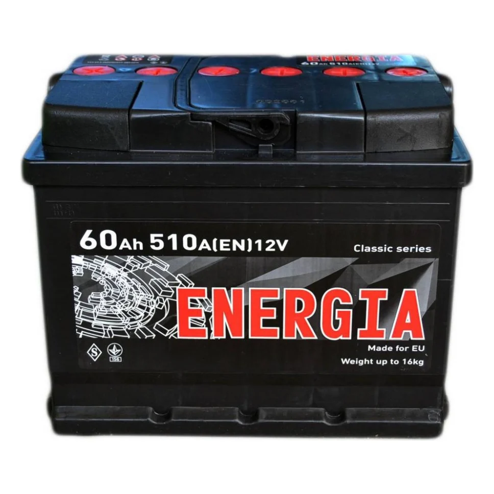 Акумулятор автомобільний ENERGIA 60А (+/-) (000022387)