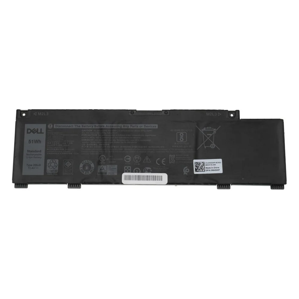 Акумулятор до ноутбука Dell G3-3590 266J9, 4255mAh (51Wh), 3cell, 11.4V, Li-ion (A47594)
