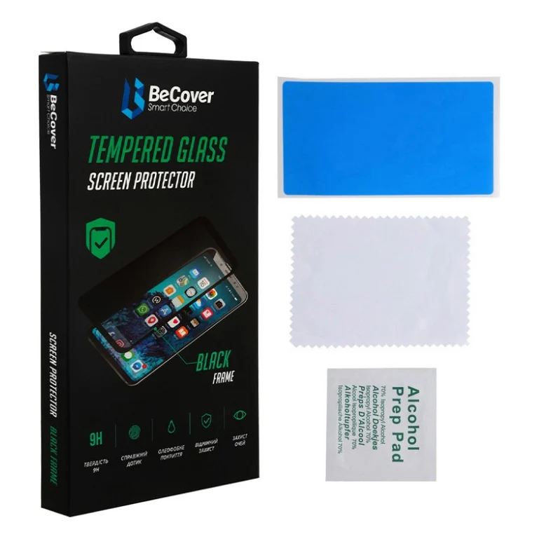 Скло захисне BeCover Realme 8 Black (706657) — фото 2