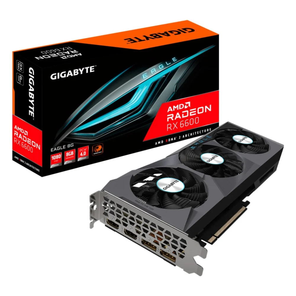 Відеокарта GIGABYTE Radeon RX 6600 8192Mb EAGLE (GV-R66EAGLE-8GD)