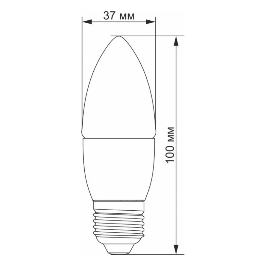 Лампочка Videx LED C37e 7W E27 3000K 220V (VL-C37e-07273) — фото 3