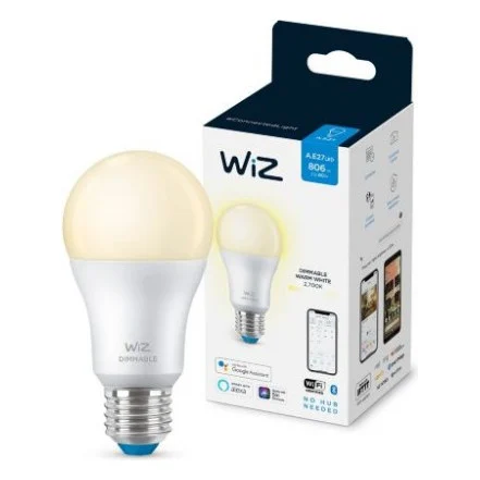 Розумна лампочка WiZ E27 8W(60W 806Lm) A60 2700K діммируємая Wi-Fi (929002450202)