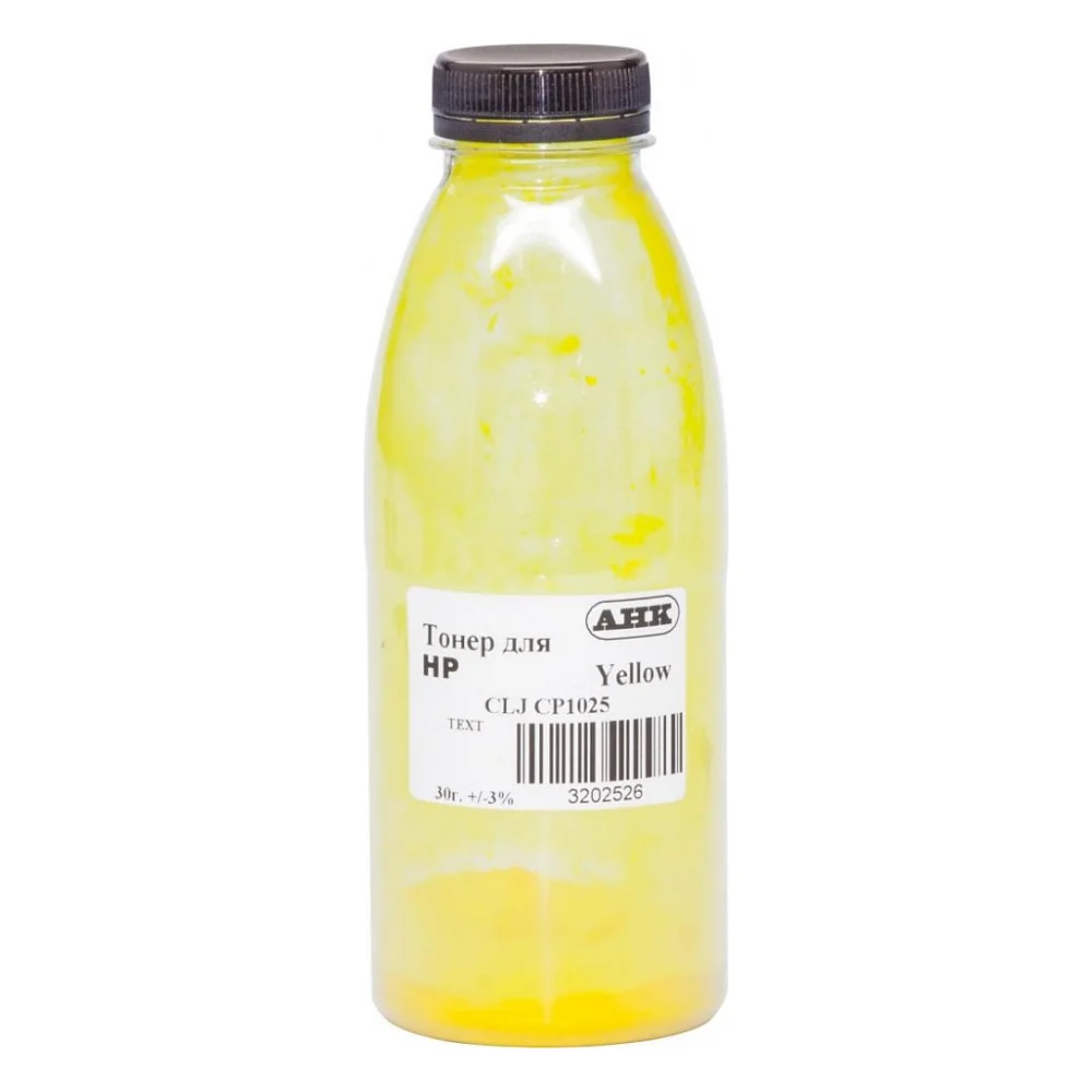 Тонер HP CLJ CP1025, 30г Yellow TEXT AHK (3202526)