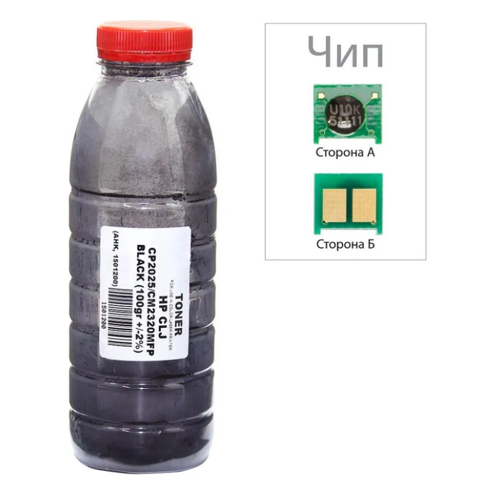 Тонер HP CLJ CP2025/CM2320, 100г Black +chip AHK (1501234)