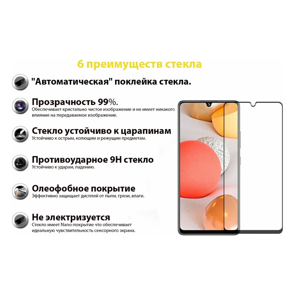 Скло захисне BeCover Samsung Galaxy M22 SM-M225 Black (706907) — фото 5