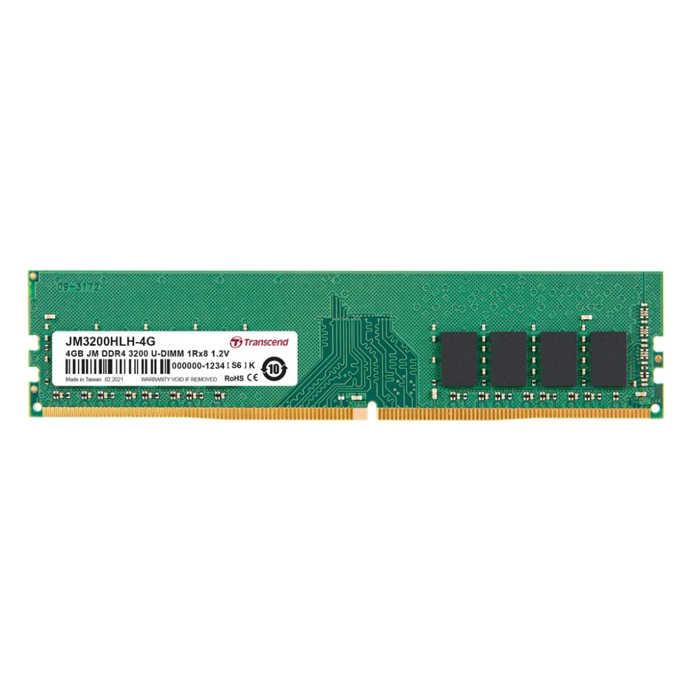 Модуль пам'яті для комп'ютера DDR4 4GB 3200 MHz Transcend (JM3200HLH-4G)