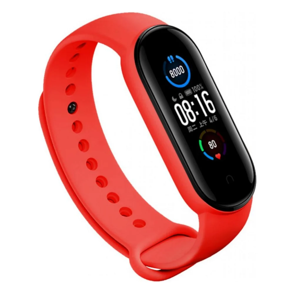Ремінець до фітнес браслета BeCover Silicone для Xiaomi Mi Smart Band 5 Red (705071)