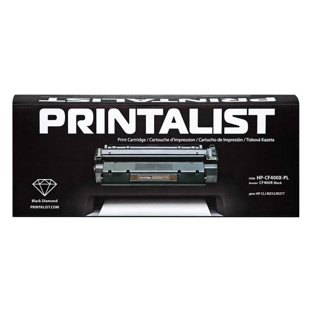 Картридж Printalist HP LJ M252/M277/ CF400X Black (HP-CF400X-PL)