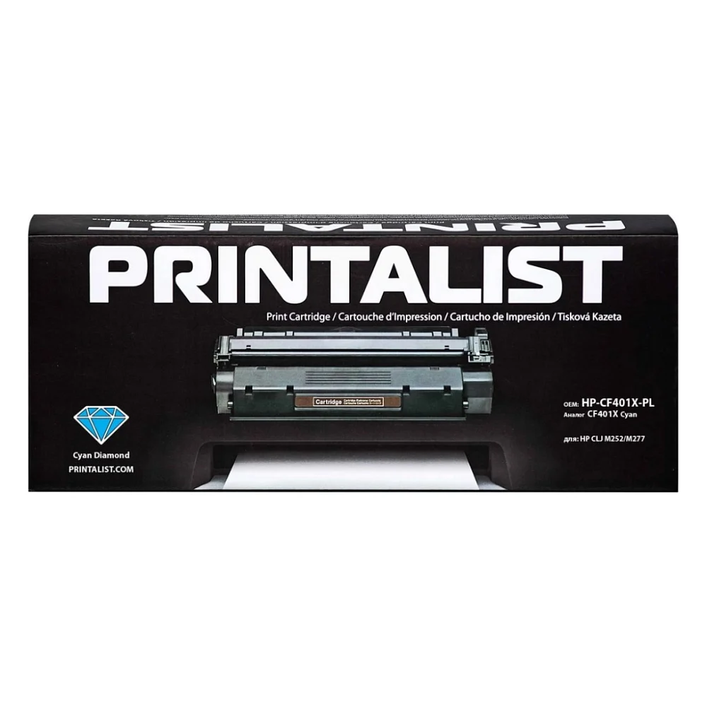 Картридж Printalist HP LJ M252/M277/ CF401X Cyan (HP-CF401X-PL)