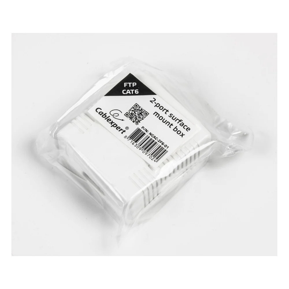 Розетка мережева Cablexpert RJ45x2 FTP, cat.6 (NCAC-2F6-01) — фото 4