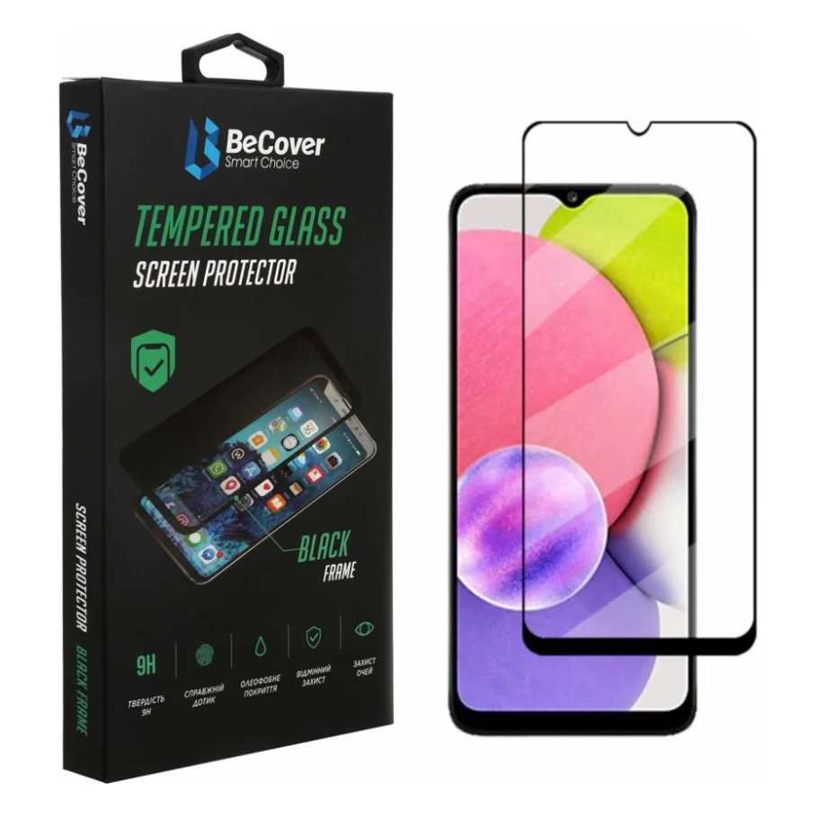 Скло захисне BeCover Samsung Galaxy A03 Core SM-A032 Black (707102)