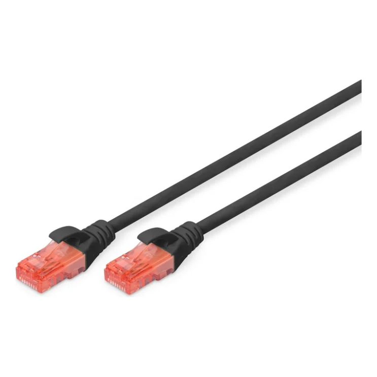 Патч-корд 1м, CAT 6 UTP, AWG 26/7, Cu, LSZH, black Digitus (DK-1617-010/BL)