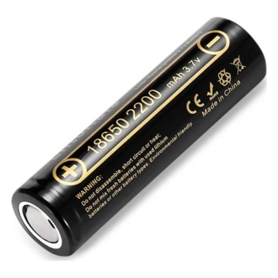 Акумулятор 18650 2200mah Li-Ion, (2100-2300mah), 3.7V (2.75-4.2V), Blac Liitokala (Lii-22A)