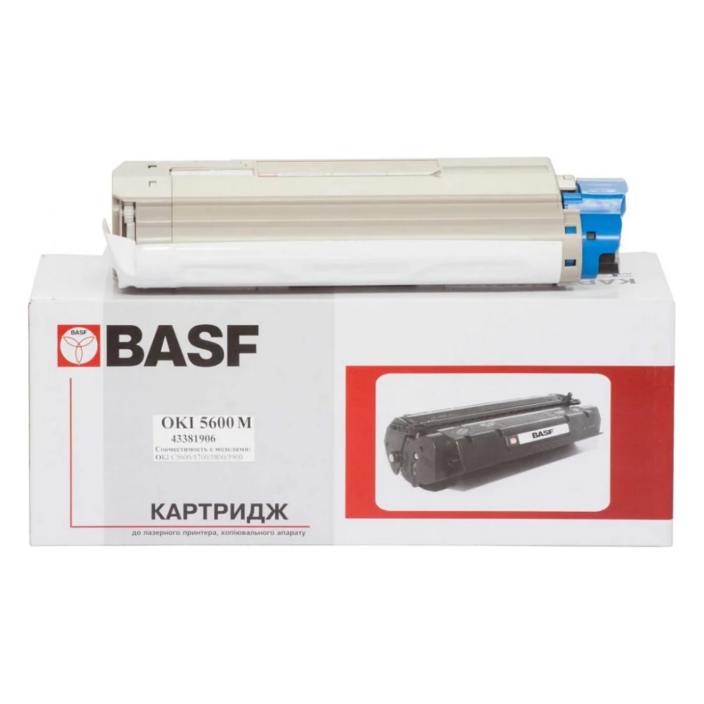 Тонер-картридж BASF OKI C5600/5700 Magenta 43381906 (KT-C5600M-43381906)