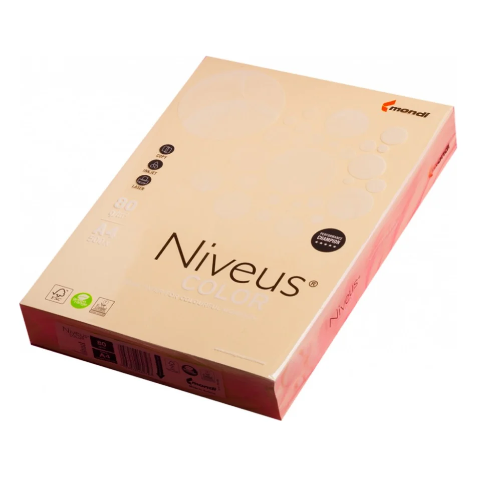 Папір Mondi Niveus COLOR Pastel vanilla A4, 80g, 500sh (A4.80.NVP.BE66.500)