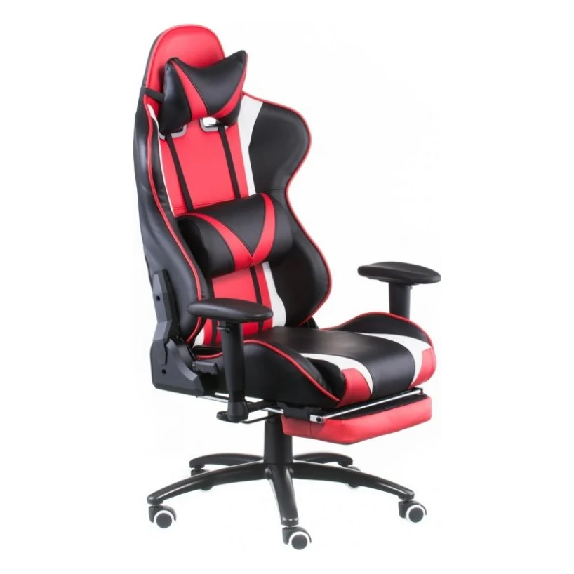 Крісло ігрове Special4You ExtremeRace black/red/white with footrest (E6460)