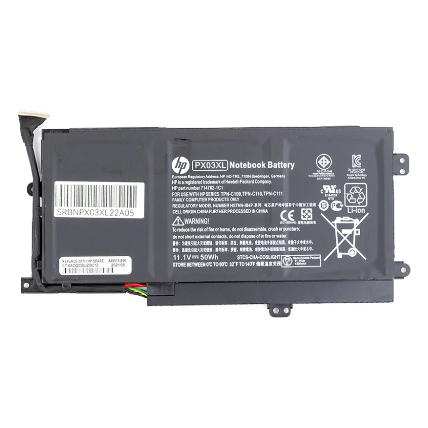 Акумулятор до ноутбука HP ENVY 14 Ultrabook (PX03XL) 11.1V 50Wh (NB461059)