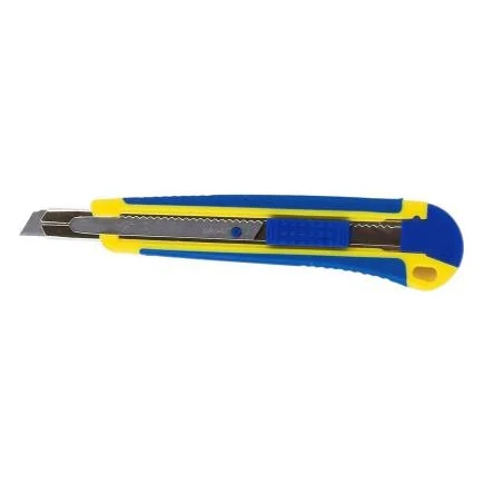 Ніж канцелярський Buromax 9 мм, metal runners, rubber inserts (BM.4601)