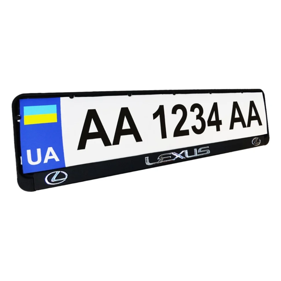 Рамка номерного знака CARLIFE пластик з об'ємними літерами LEXUS (2шт) (24-009)