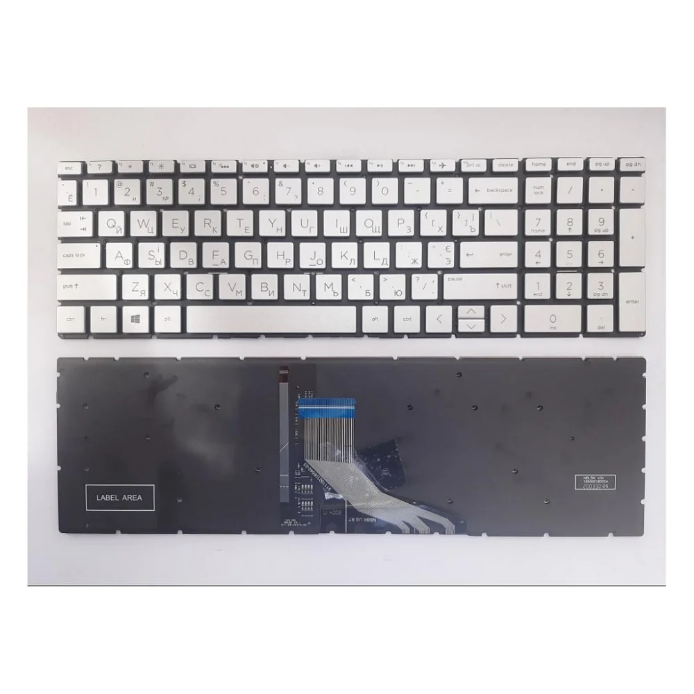 Клавіатура ноутбука HP Pavilion 15-DA; 250/255 G7 серебр (A46127)