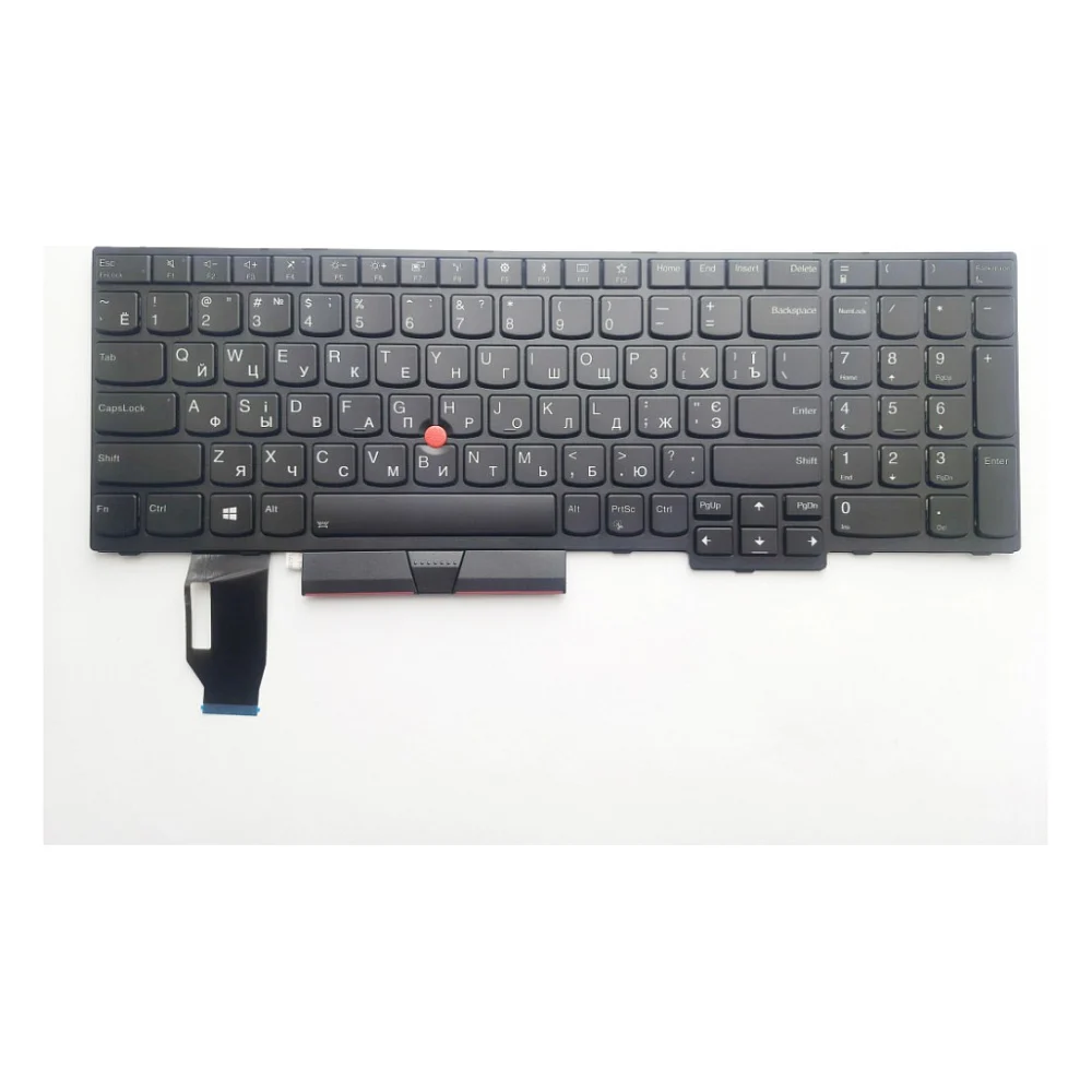 Клавіатура ноутбука Lenovo ThinkPad E580/L580/T590 черна з ТП підсв UA (A46213)
