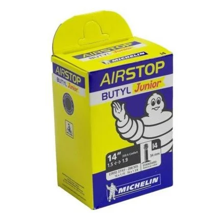 Велосипедна камера Michelin I4 AIRSTOP, город 14"x1.75 - 16"x1.3/8 (37/47X288/305) ST (32337)