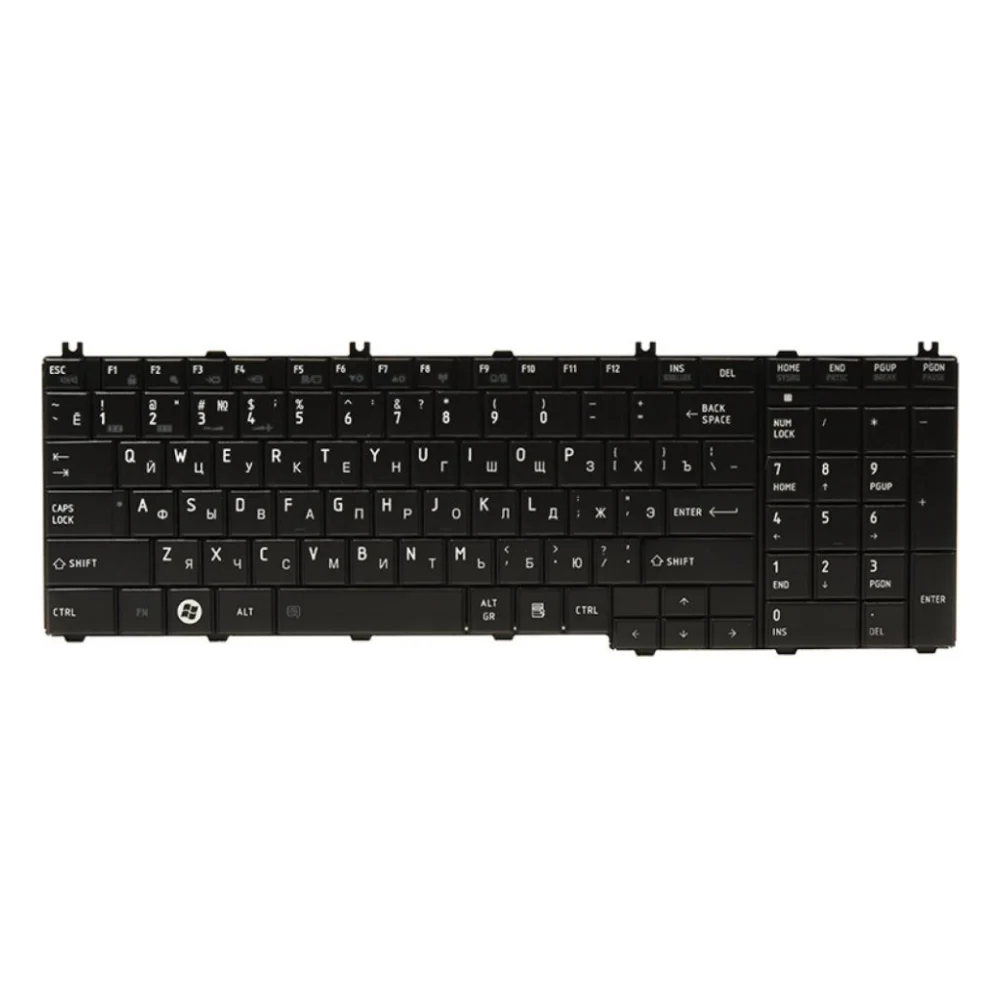 Клавіатура ноутбука PowerPlant TOSHIBA Satellite C650, L650 черный, черный фрейм (KB310685)