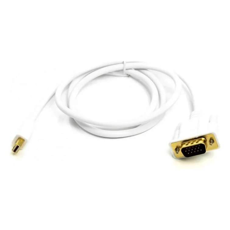 Кабель мультимедійний mini DisplayPort (M) to VGA (M), 1.0m, white PowerPlant (CA912155)