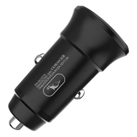 Автомобільне зарядне пристрій SkyDolphin SZ10 QC3.0 (1USB, 3.1A) Black (AZP-000086)