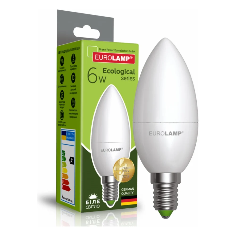 Лампочка Eurolamp LED CL 6W E14 4000K 220V (LED-CL-06144(P))