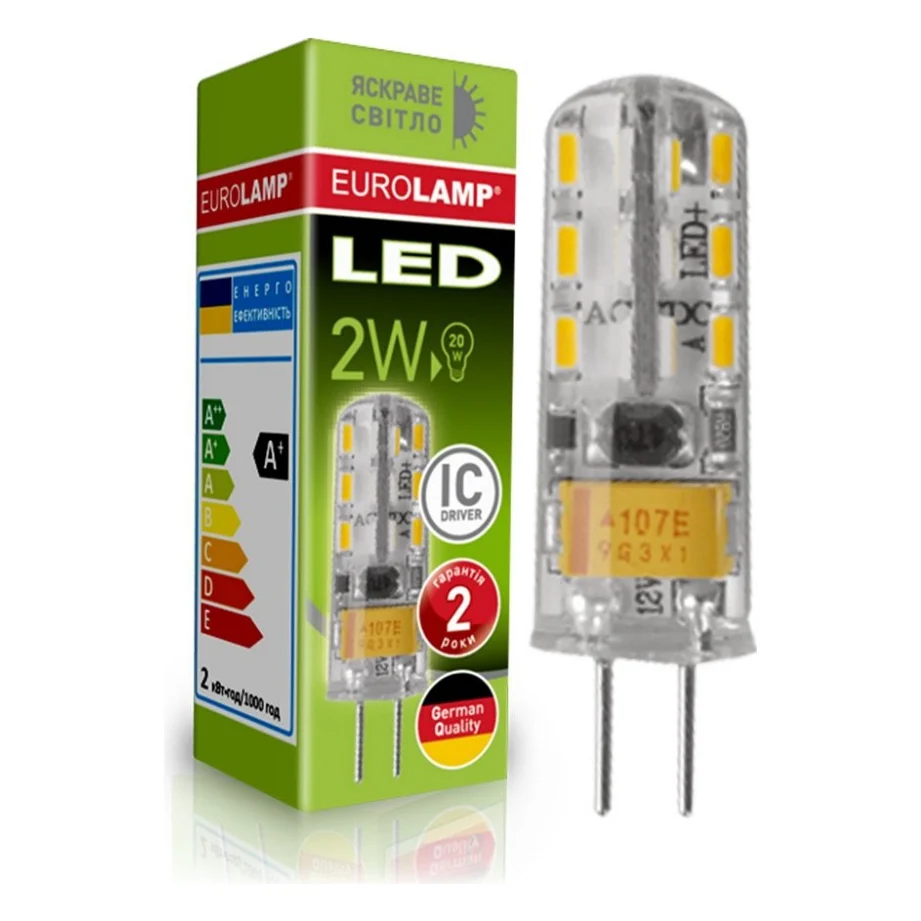 Лампочка Eurolamp LED силикон G4 2W 4000K 220V (LED-G4-0240(220))