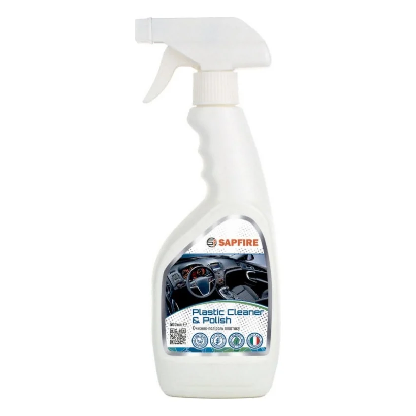 Автополіроль SAPFIRE Plastic CleanerPolish - яблуко 500мл (002692)
