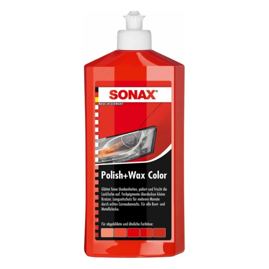 Автополіроль Sonax Polish Wax Color NanoPro red 500мл (296400)