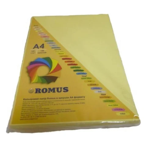 Папір Romus A4 80 г/м2 100sh Yellow (R50577)