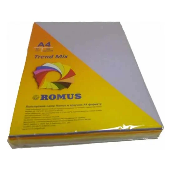 Папір Romus A4 80 г/м2 250sh, 5colors, Mix Trend (R50904)