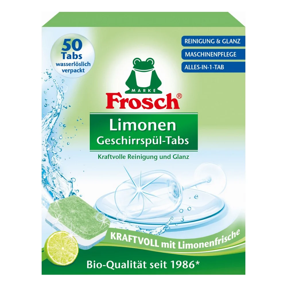 Таблетки для посудомийних машин Frosch Лимон 50 шт. (4001499947315)