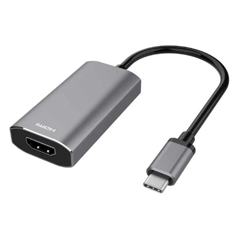 Перехідник USB-C to HDMI 2.1, 0.21m, space grey 2E (2E-W1409)
