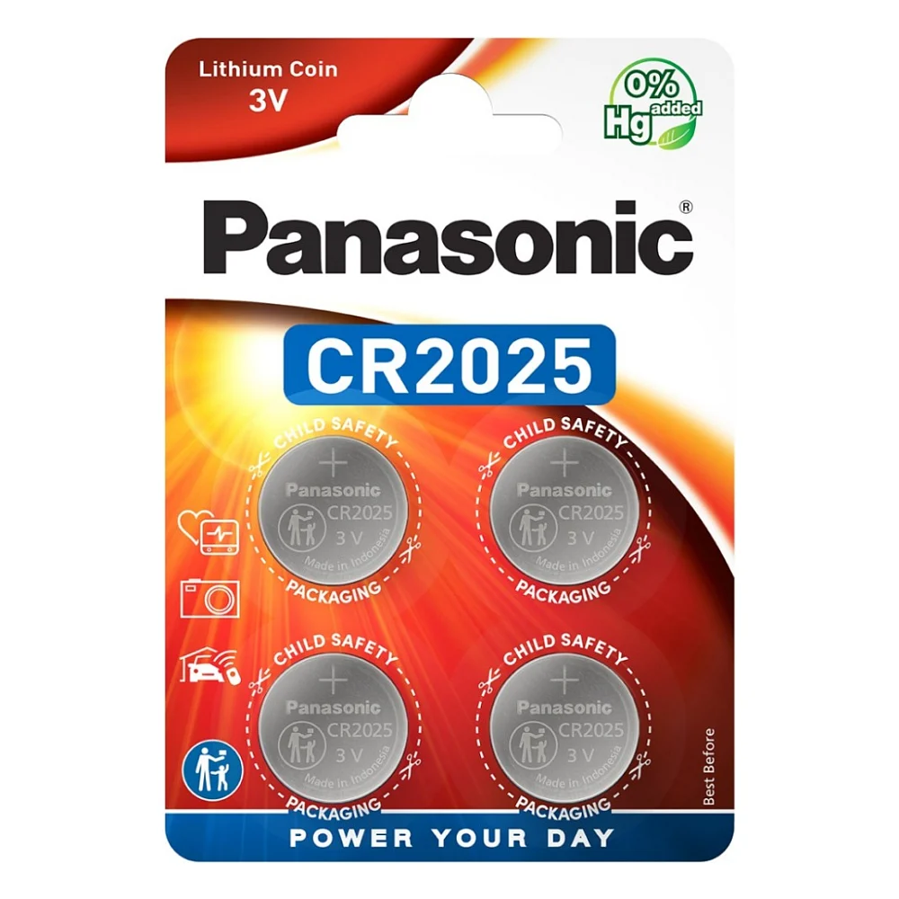 Батарейка Panasonic CR 2025 Lithium * 4 (CR-2025EL/4B)