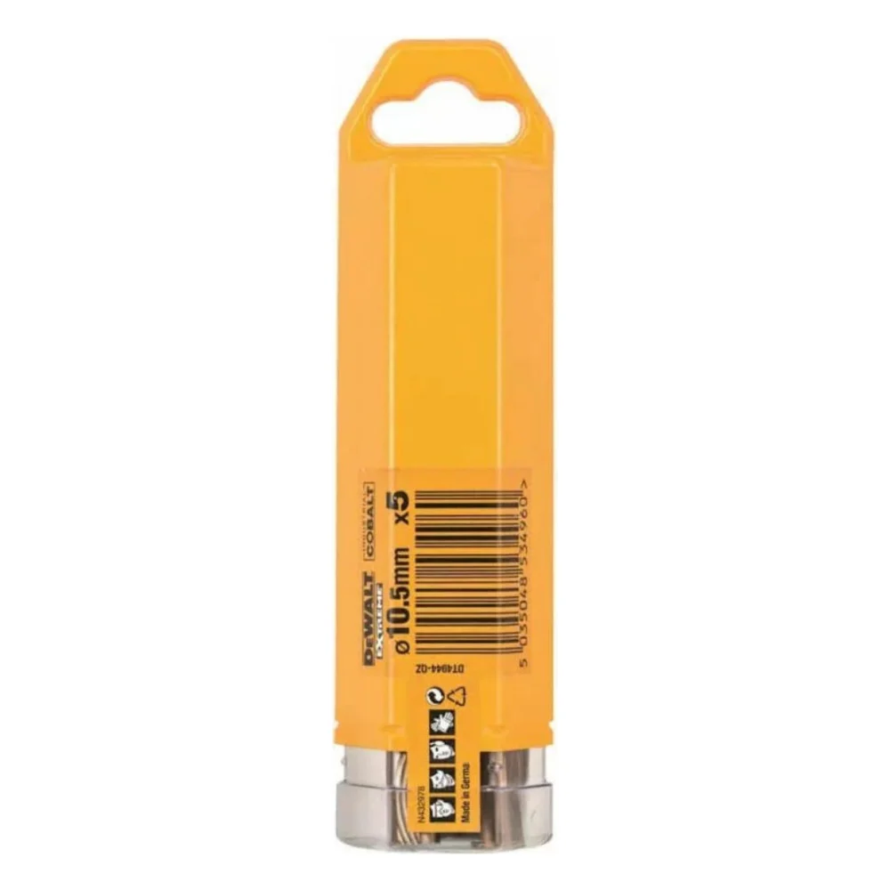 Свердло DeWALT EXTREME INDUSTRIAL COBALT HSS-CO, 10,5 х 133 х 84 мм, 5 шт (DT4944) — фото 3