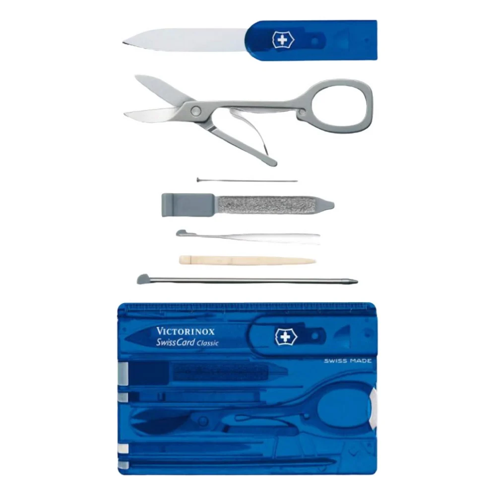 Ніж Victorinox SwissCard Transparent Blue (0.7122.T2)