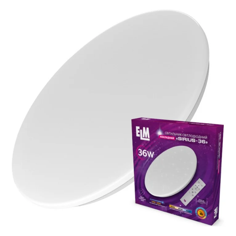 Світильник ELM SIRIUS- 36W (+пульт) 3000-6500K (26-0074)