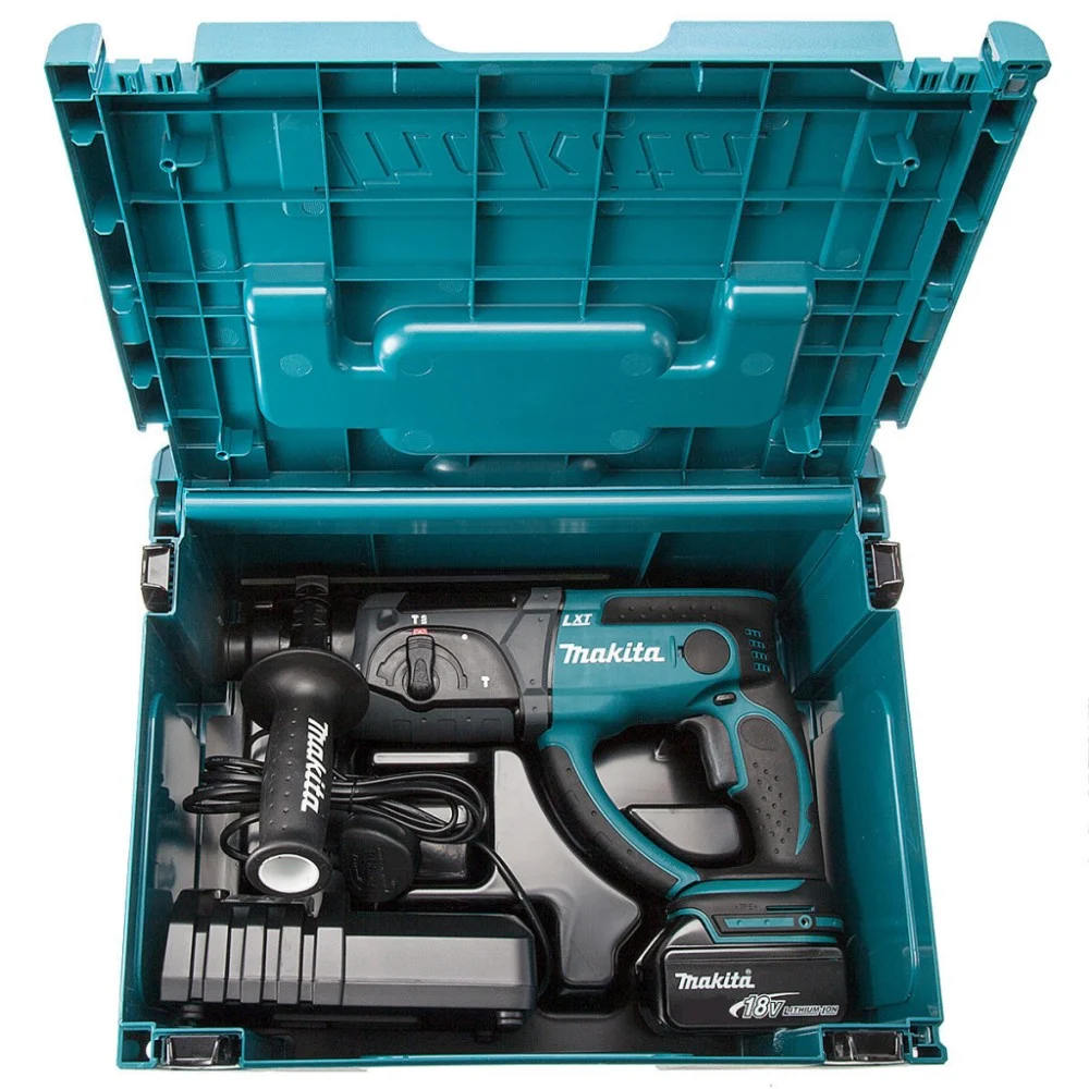 Перфоратор Makita DHR202RFJ SDS-PLUS LXT, 18В, 3Ah х 2шт, DC18RC, Makpac (DHR202RFJ) — фото 2