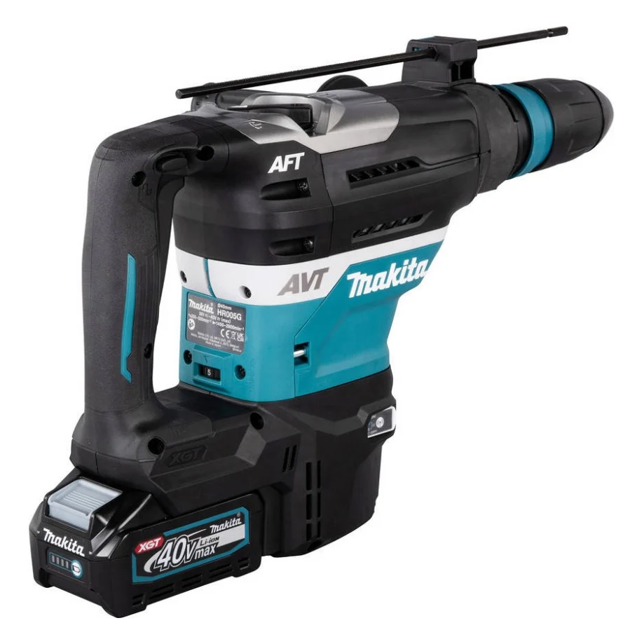Перфоратор Makita HR005GM202 XGT, 40 V Max, BL4040x 2 шт, DC40RA (HR005GM202) — фото 2