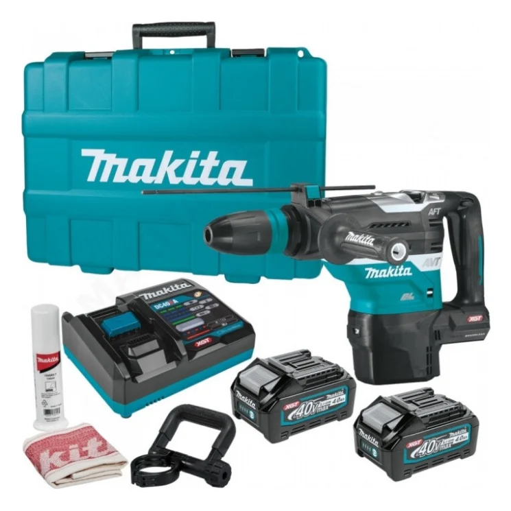 Перфоратор Makita HR005GM202 XGT, 40 V Max, BL4040x 2 шт, DC40RA (HR005GM202) — фото 3