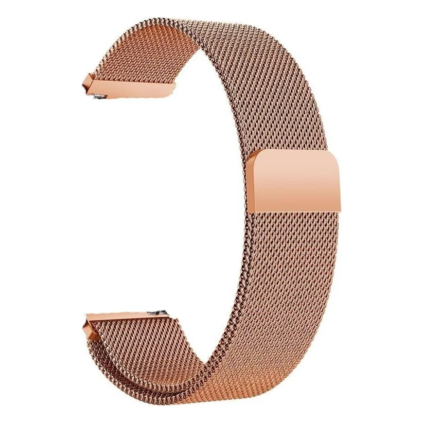 Ремінець BeCover Milanese Style для Xiaomi Amazfit Bip (20mm) Lite/Bip S Lite/GTR 42mm/GTS/TicWatch S2/TicWatch E/GTS 3/GTS 2 mini Rose Gold (707684)