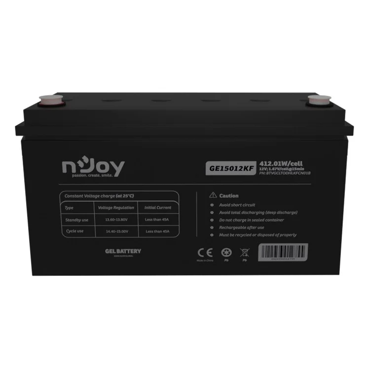 Батарея до ДБЖ NJOY GE15012KF 12V 150Ah (BTVGCLTODHLKFCN01B)