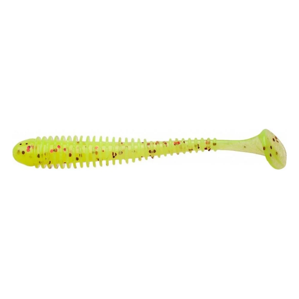 Силікон рибальський Keitech Swing Impact 4" (8 шт/упак) ц:pal#01 chartreuseredflake (1551.06.85)