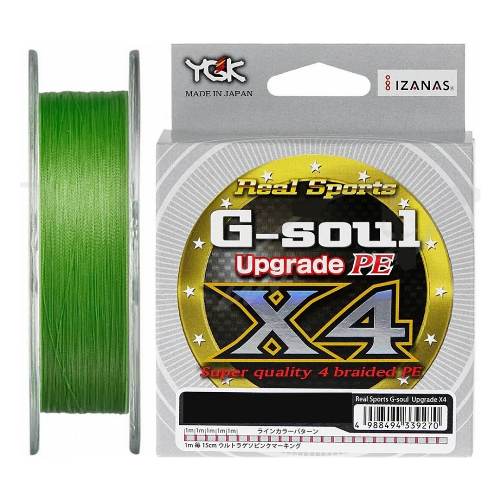 Шнур YGK G-Soul X4 Upgrade 200m 0.3/6lb Light Green (5545.00.98)