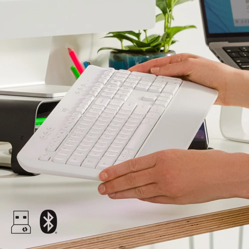 Клавіатура Logitech Signature K650 For Business USB/Bluetooth Off-White (920-010977) — фото 4